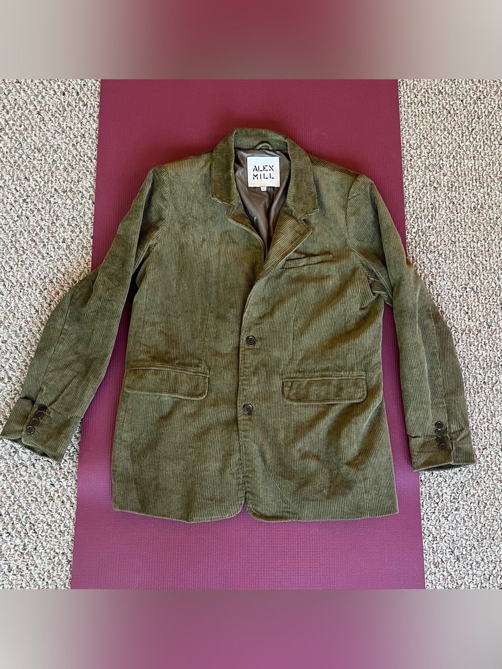 Alex Mill Amelie Corduroy Cotton Blazer Dark Olive Women’s Size XL